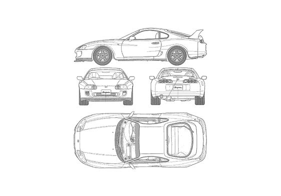 Toyota supra blueprint